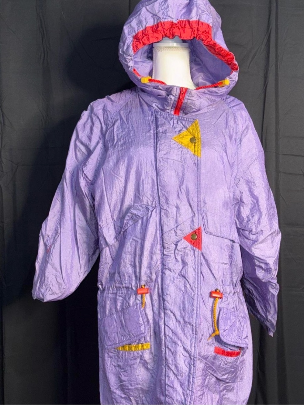 Girls' Lavender Hooded Ski Jacket with Bright Accent Trim